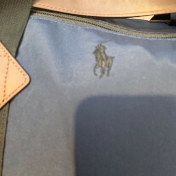 Polo Ralph Lauren NAVY BLUE Lightweight Mountain Polyester Travel Duffle Bag - Picture 6 of 11